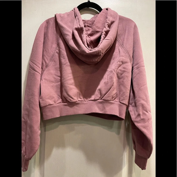 Topshop Crop Hoodie in Rose, Size 8-10 US, NWT - Picture 6 of 11